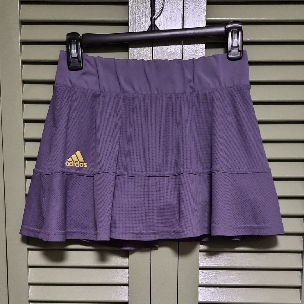 Adidas Violet Mini Skirt with Gold Logo